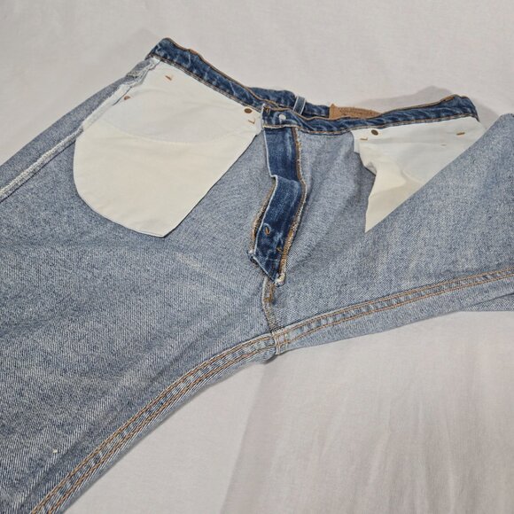 Vintage LEVI'S 505 Orange Tab Regular Fit Straight Leg Jean Size 40x30 - Picture 11 of 16